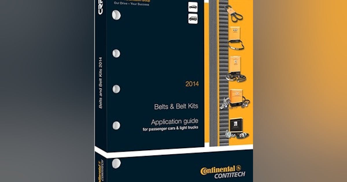 2014 ContiTech Belts & Belt Kit Catalog 20140501 Modern Tire Dealer