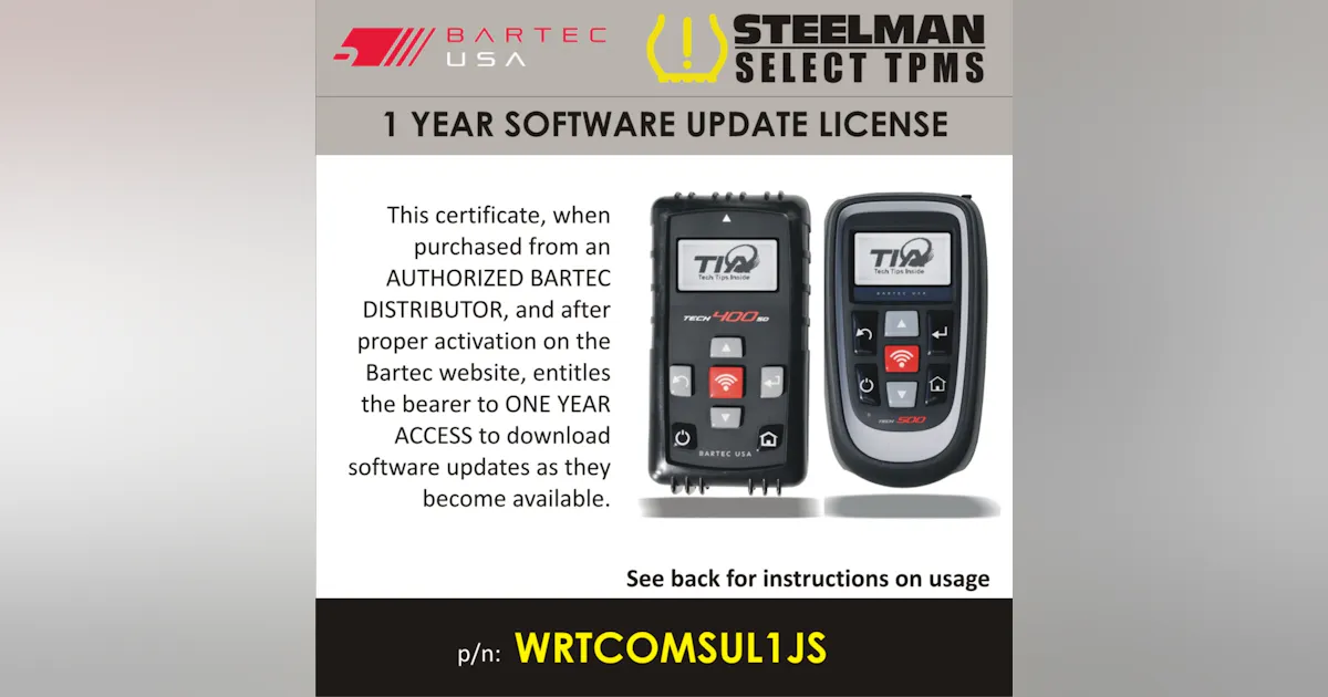 Tech400sd Steelman Promotion Offers Free TPMS Software License With Purchase ...