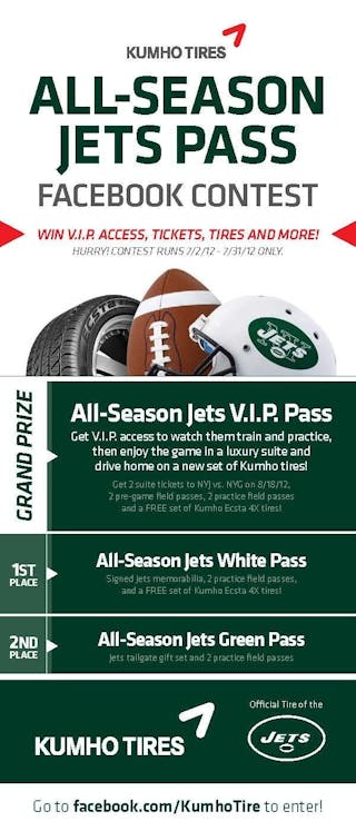 Need tickets? Kumho teams with New York Jets