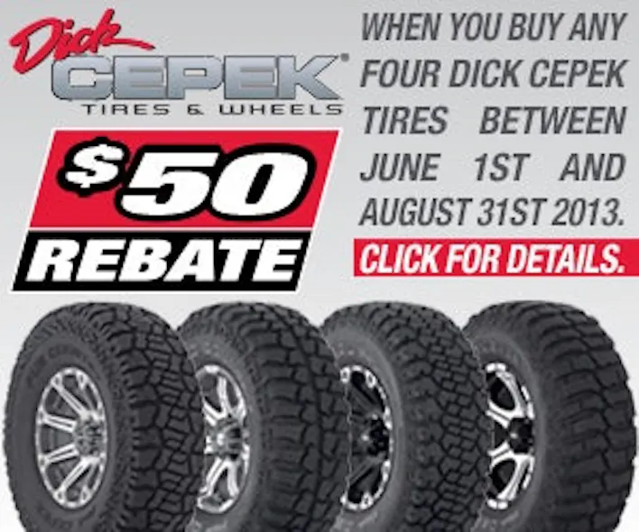 Dick Cepek Offers 50 Rebate With Purchase Modern Tire Dealer dick-cepek-offers-50-rebate-with-purchase-modern-tire-dealer