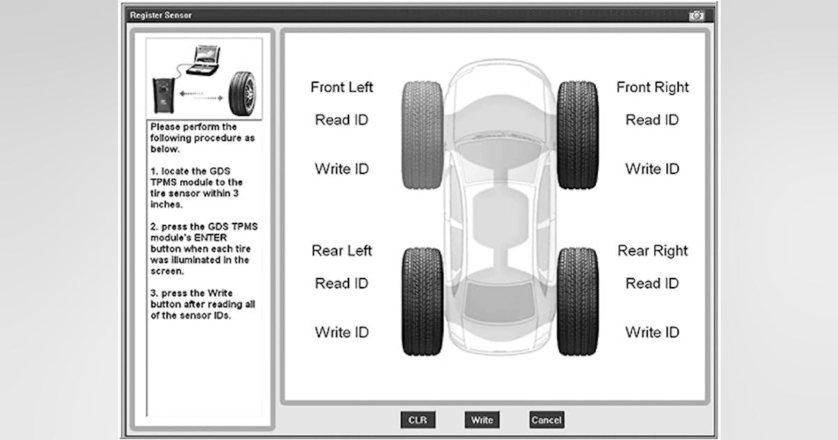 Kia Sorento tire pressure sensor location