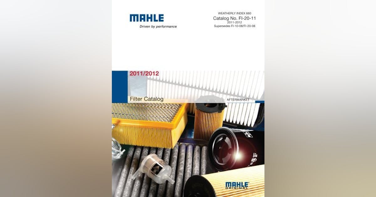 MAHLE Clevite releases Original Filter Catalog 20110203 Modern