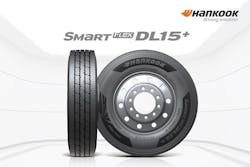According to Hankook officials, the SmartFlex DL15+ product comes equipped with a bead profile along with a carcass structure to “minimize tire deformation and improve overall energy dispersion when under heavy loads.” According to Hankook officials, the SmartFlex DL15+ product comes equipped with a bead profile along with a carcass structure to “minimize tire deformation and improve overall energy dispersion when under heavy loads.”