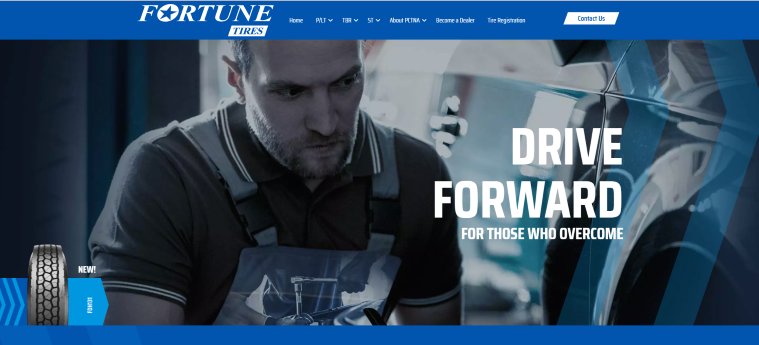 'The new website showcases Fortune Tires' commitment to quality and safety,' say Prinx officials.