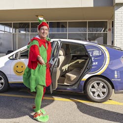As part of the 12 Days of Kindness campaign, an elf was seen wandering around the Chapel Hill Tire locations to promote the event.