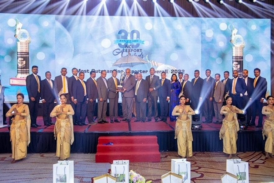 &ldquo;We are humbled to have been recognized as the Most Outstanding Exporter for 2022 and receive a gold award at the NCE Awards Ceremony,&rdquo; says Chinthaka Wegapitiya, the CEO of LAUGFS Rubber.