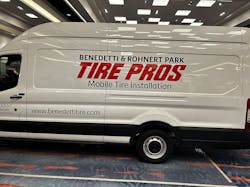 Mark Reece began offering mobile tire installation services in October. His business&apos; van was on display for other Tire Pros dealers to see during the group&apos;s trade show and annual meeting.