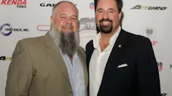 'Our focus is on growing Cosmo and investing in Cosmo and continuing to differentiate us in tier-three,' says Tony Gonzalez, CEO of Tire Group International LLC, left, with Joaquin Gonzalez Jr., at the company's 30th anniversary celebration, held this past December.