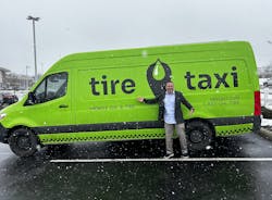 Dennis Murray, marketing manager for Tire Taxi, says he noticed a lack of infrastructure for providing cargo van tires and services. This sparked the idea for Tire Taxi. Dennis Murray, marketing manager for Tire Taxi, says he noticed a lack of infrastructure for providing cargo van tires and services. This sparked the idea for Tire Taxi.