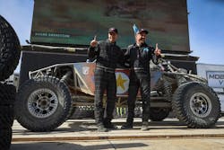 Jones raced on the Baja Boss M/T tires and came in first in the EMC and the 4800-class race. Jones raced on the Baja Boss M/T tires and came in first in the EMC and the 4800-class race.