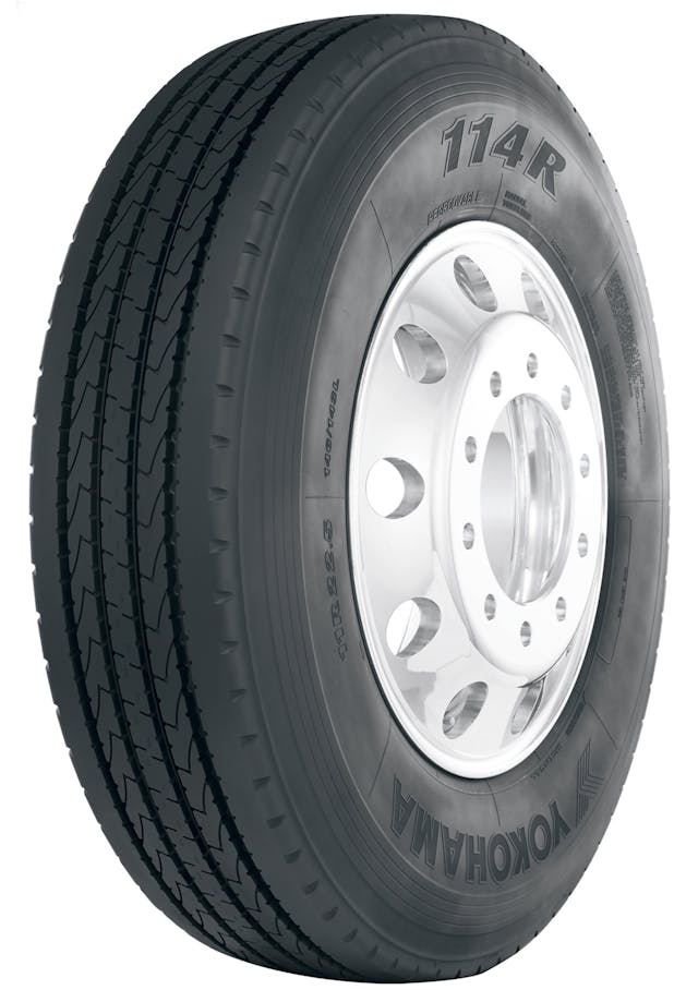 Features and benefits of the new Yokohama 114R include round shoulder ribs designed to resist curb damage and more. The tire will be available in six sizes.