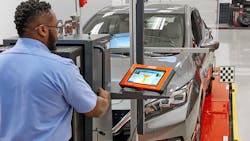 “The plus-sized package creates a different ride height by altering the manufacturer’s aiming of ADAS sensors,” says Ryan Gerber, product specialist, ADAS, Hunter Engineering Co. “The plus-sized package creates a different ride height by altering the manufacturer’s aiming of ADAS sensors,” says Ryan Gerber, product specialist, ADAS, Hunter Engineering Co.