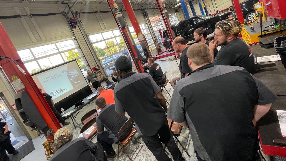 Andy Fiffick offers regular training on the new details of A/C service for his employees at Rad Air Complete Car Care and Tire Centers. He says the systems are getting more complex and technicians need plenty of training.