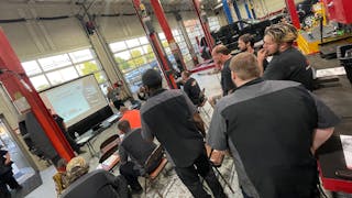 Andy Fiffick offers regular training on the new details of A/C service for his employees at Rad Air Complete Car Care and Tire Centers. He says the systems are getting more complex and technicians need plenty of training.