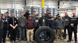 The first medium truck retread of McCarthy Tire Service&apos;s newest Bandag plant was completed on Dec. 14, 2022.