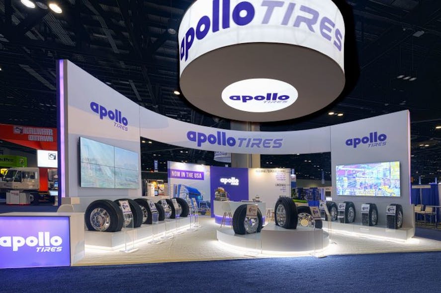 Apollo Tyres Ltd. unveiled its new range of line-haul commercial truck tires &ndash; the EnduMile LHfront, a steer tire; the EnduMile LHD, a drive tire; and the EnduMile LHT, a trailer tire.