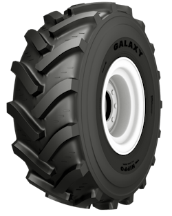 The new Galaxy Hippo is available in sizes 20.5R25 and 23.5R25. The new Galaxy Hippo is available in sizes 20.5R25 and 23.5R25.