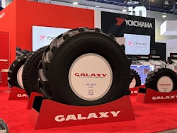 Yokohama Off-Highway highlights its brand new Hipppo Radial tire at the ConExpo show. Yokohama Off-Highway highlights its brand new Hipppo Radial tire at the ConExpo show.