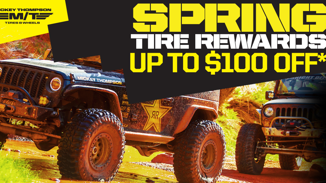 Consumers can earn up to a $100 rebate on the purchase of four eligible tires.