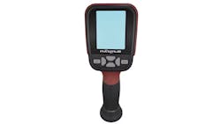 The thermal imager features a 320 by 240 resolution screen with dual cameras that provide optical and infrared images. The thermal imager features a 320 by 240 resolution screen with dual cameras that provide optical and infrared images.