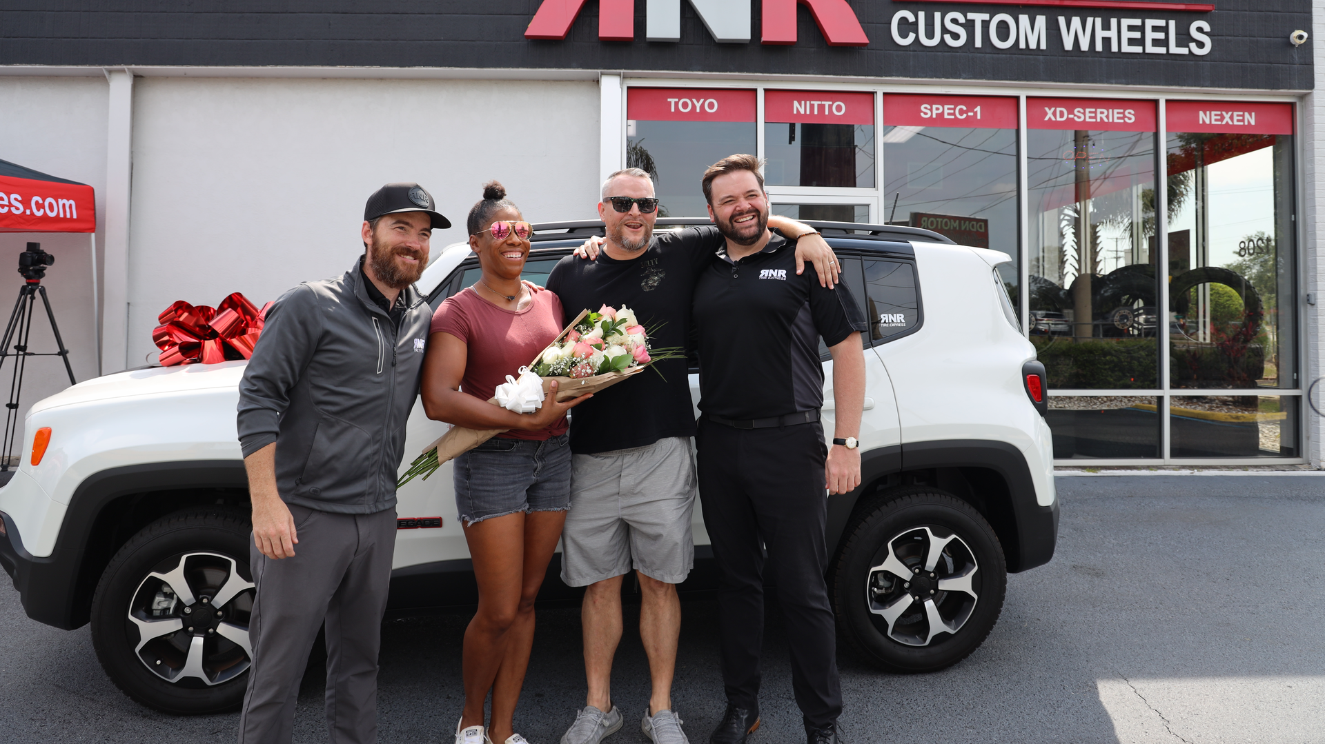 Shayla Deppen, a U.S. Air Force veteran and mother of two, received the new Jeep.