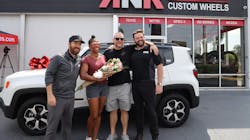 Shayla Deppen, a U.S. Air Force veteran and mother of two, received the new Jeep. Shayla Deppen, a U.S. Air Force veteran and mother of two, received the new Jeep.