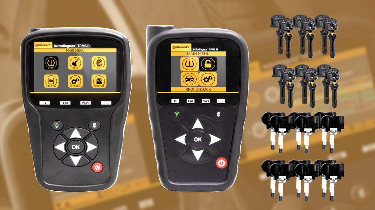 Continental is bundling its Autodiagnos TPMS tools with sensors from REDI-Sensor.