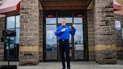 Jarid Lundeen is rebranding his four Tires Plus stores in North Dakota as Trusted Tire & Auto. The new logos are going up on buildings, as well as the shirts he and his team wear. Jarid Lundeen is rebranding his four Tires Plus stores in North Dakota as Trusted Tire & Auto. The new logos are going up on buildings, as well as the shirts he and his team wear.