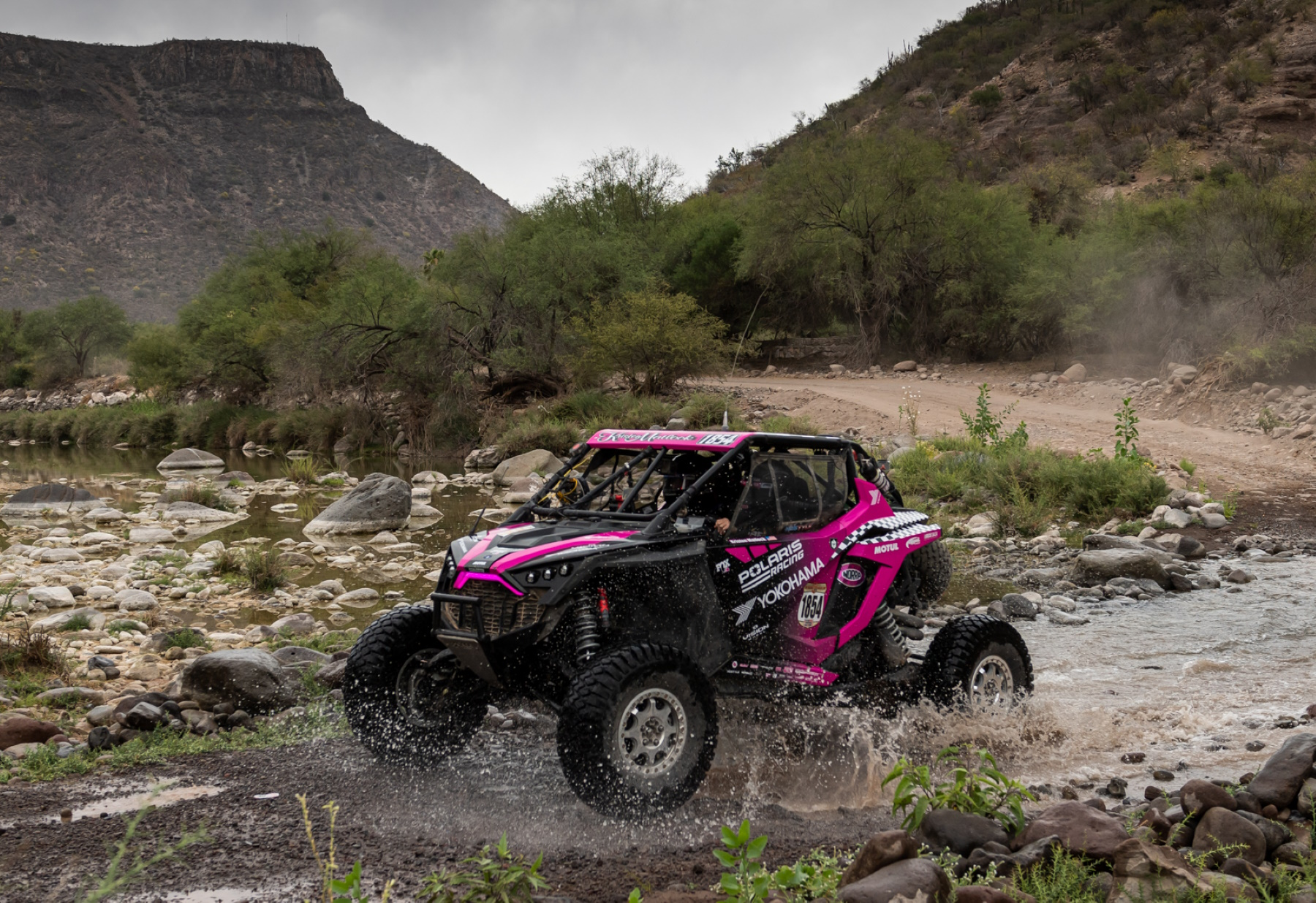 Kristin became the first woman ever to win the UTV class at the Mexican 1000. Her winning time was 18:05.00 compared to Waynes of 18:06.46 - Wayne finished second in UTV and fourth overall.