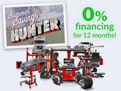 Hunter is offering discounted financing rates on equipment purchases of at least $10,000. The lower rates are available through July 31. Hunter is offering discounted financing rates on equipment purchases of at least $10,000. The lower rates are available through July 31.