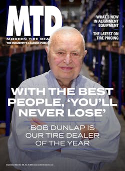 MTD&apos;s profile on Bob Dunlap, the 2022 Tire Dealer of the Year, was named a finalist in the 69th Jesse H. Neal Awards for Best Profile Article.