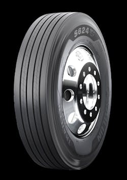 The S624 is a premium free-rolling position trailer tire for on-highway applications. The S624 is a premium free-rolling position trailer tire for on-highway applications.