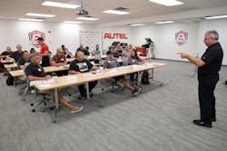 Topics covered in the session include battery-pack analysis; battery maintenance system controls; and the workings of converters, inverters and motor generators. Topics covered in the session include battery-pack analysis; battery maintenance system controls; and the workings of converters, inverters and motor generators.