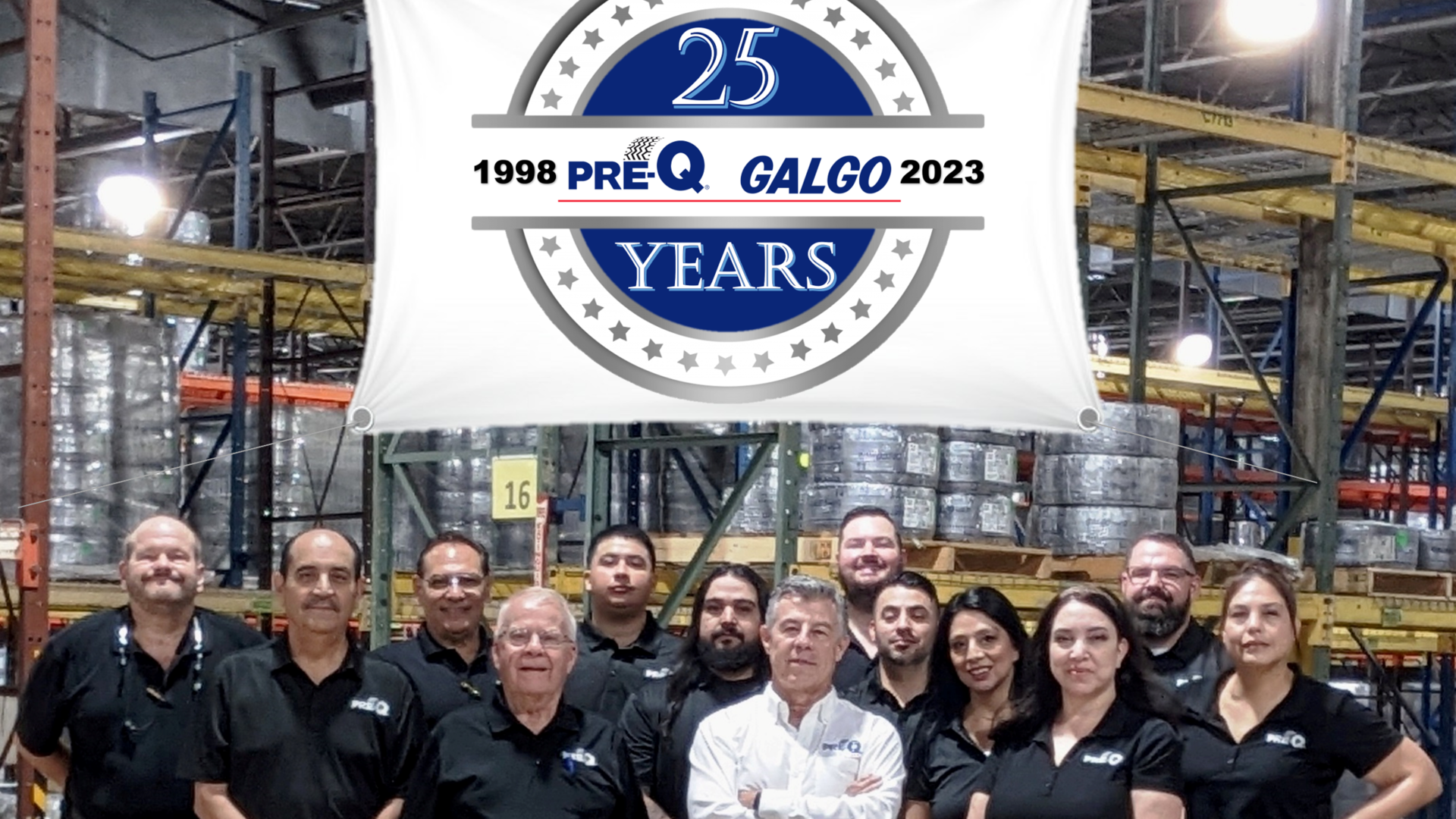 &ldquo;We are very thankful to our loyal customers, whom we consider part of the Pre-Q Galgo family,' says Eduardo Nava (center, in white shirt), the vice president of Pre-Q Galgo Corp.