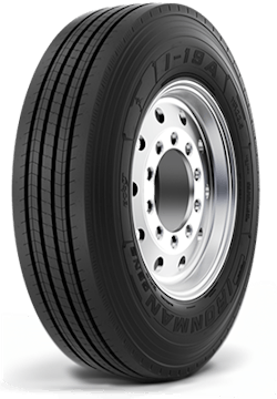 The I-19A All-Positions M+S tire is available in 12 sizes and is ideal for high-scrub, stop-and-go regional and local routes. The I-19A All-Positions M+S tire is available in 12 sizes and is ideal for high-scrub, stop-and-go regional and local routes.