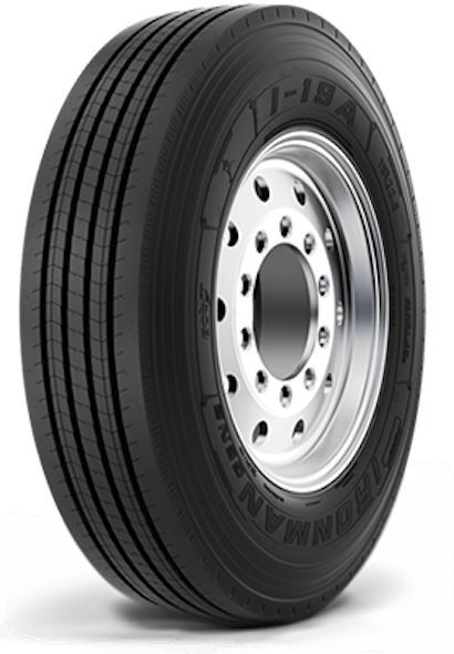The I-19A All-Positions M+S tire is available in 12 sizes and is ideal for high-scrub, stop-and-go regional and local routes.