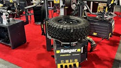 The Ranger R80EX Tire Changer was on display at the 2023 Specialty Equipment Market Association Show at the BendPak/Ranger booth. The Ranger R80EX Tire Changer was on display at the 2023 Specialty Equipment Market Association Show at the BendPak/Ranger booth.