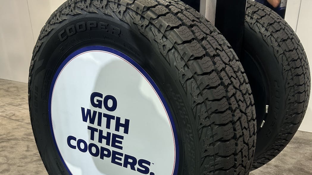 The Cooper Discoverer Road+Trail AT, which fits SUVs and half-ton trucks and is what the tire is really focusing on, according to Jenny Paige, senior product manager for Goodyear.