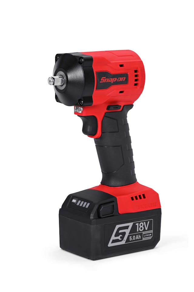The impact wrench features 100 lumens of LED light and an integrated brake that halts the anvil once the trigger is released to prevent thrown sockets or fasteners.