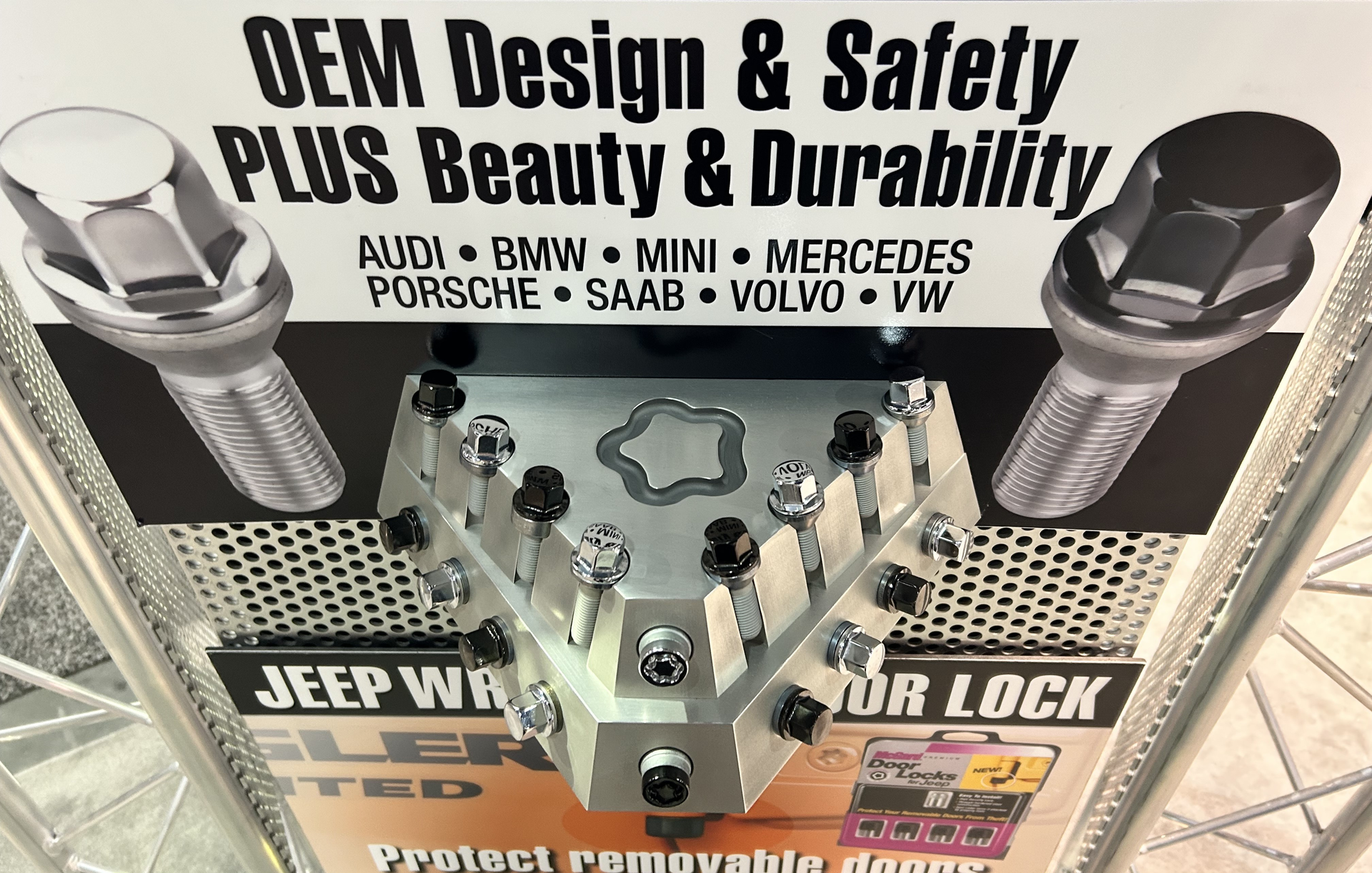 The Chrome Lug Bolts are made from original equipment manufacturer design and safety and are available in Wheel Installation Kits.
