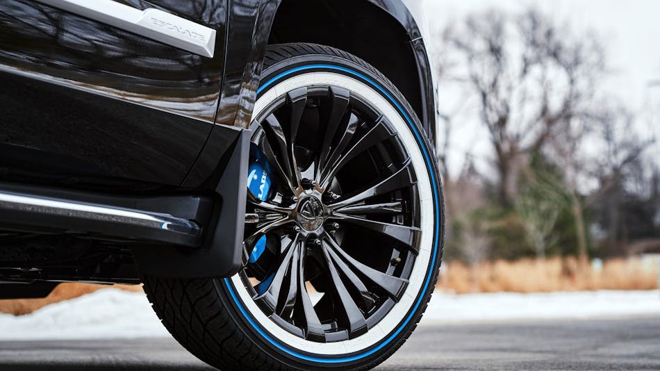 The Blue Stripe tire from Vogue will be available in three passenger car sizes, and two sizes for CUVs, SUVs and trucks.
