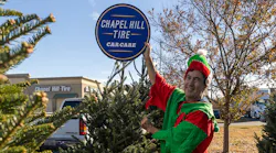 Marc Pons, CEO of Chapel Hill Tire, dressed up as an elf to get customers and employees into the Christmas spirit at his dealership.
