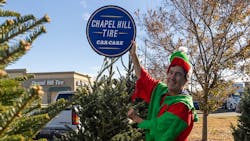 Marc Pons, CEO of Chapel Hill Tire, dressed up as an elf to get customers and employees into the Christmas spirit at his dealership. Marc Pons, CEO of Chapel Hill Tire, dressed up as an elf to get customers and employees into the Christmas spirit at his dealership.