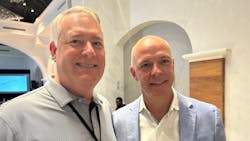 “Another reason for our success is we’ve become extremely collaborative with customers and we’ve also been good listeners,' says Shawn Denlein, president, sales and marketing, Kumho Tire USA (pictured right, with Larry Kull, west region vice president, U.S. AutoForce LLC, during Kumho's dealer meeting.) 'Everything we’ve heard from our customer base, we’ve acted on.' “Another reason for our success is we’ve become extremely collaborative with customers and we’ve also been good listeners,' says Shawn Denlein, president, sales and marketing, Kumho Tire USA (pictured right, with Larry Kull, west region vice president, U.S. AutoForce LLC, during Kumho's dealer meeting.) 'Everything we’ve heard from our customer base, we’ve acted on.'