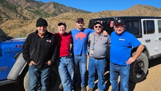 American Kenda Rubber Co. Ltd. customers attended the company&rsquo;s recent Boot Camp event In Arizona. (Pictured, from left to right, are Joe Cambria Sr., North Gateway Tire; Brandon Stotsenburg, vice president, automotive, Kenda; Brent Hershberger, Holmes Tire; Joe Hershberger, Holmes Tire; and Rich Rogenski, Westside Tire &amp; Service.)