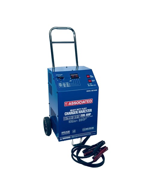 The Model 6021AGM battery charger and analyzer provides 6V, 12V and 24V charging capabilities for vehicle batteries including AGM and EFB.