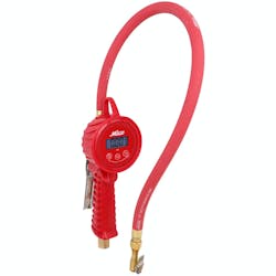 The new tire gauge can monitor and inflate tires ranging from passenger vehicles, trucks, off-road and heavy-duty equipment. The new tire gauge can monitor and inflate tires ranging from passenger vehicles, trucks, off-road and heavy-duty equipment.
