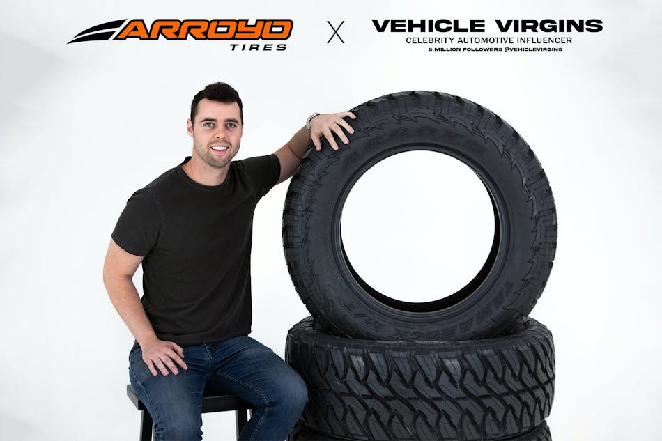Parker Nirenstein, automotive YouTuber and owner of Vehicle Virgins YouTube channel, is a new ambassador for Arroyo Tires.