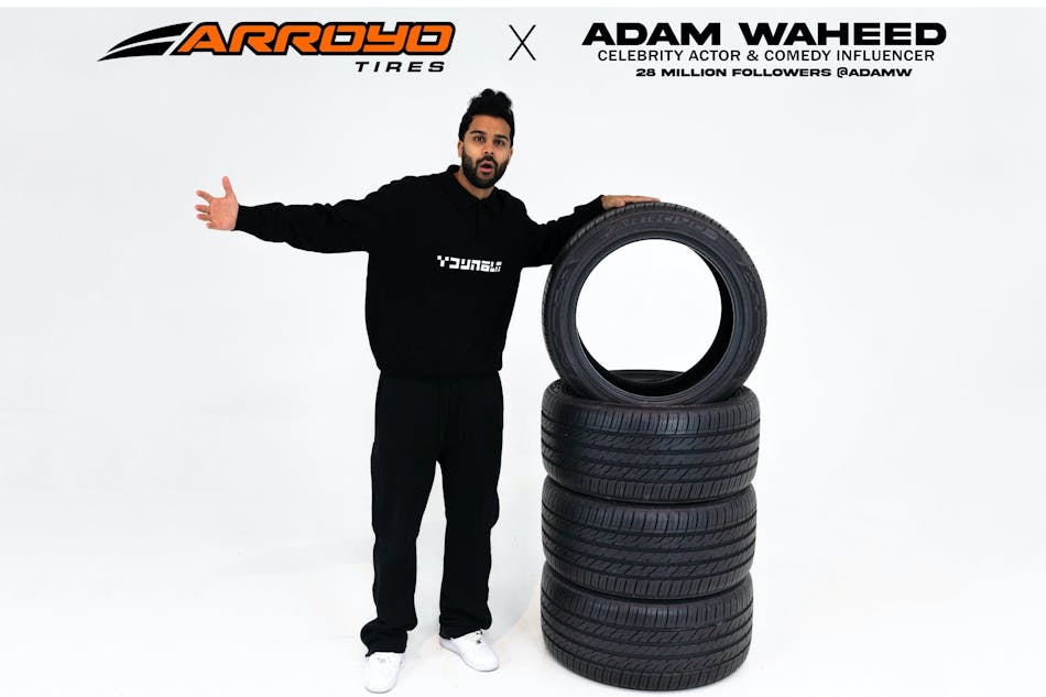 Adam Waheed, comedian and social media influencer, is a new ambassador for Arroyo Tires.