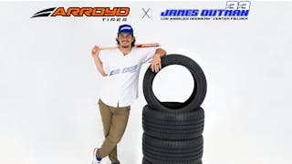 James Outman, center fielder for the Los Angeles Dodgers, is now an ambassador of Arroyo Tires.